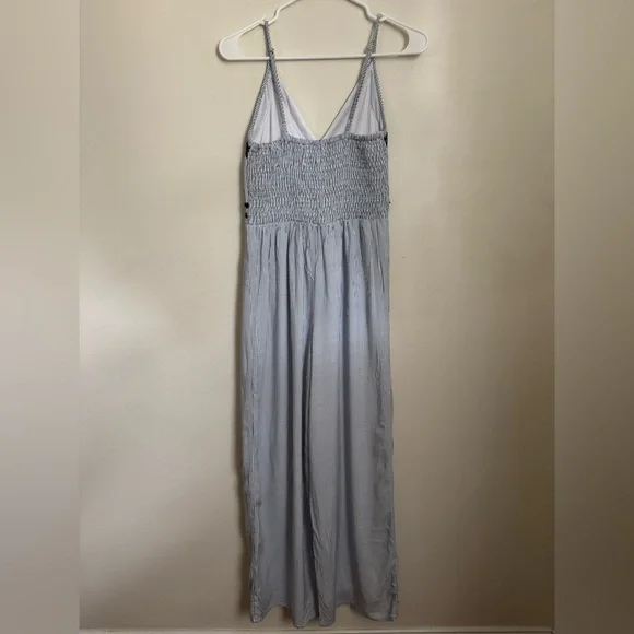 Japna White and Blue Striped Jumpsuit - Picture 2 of 4